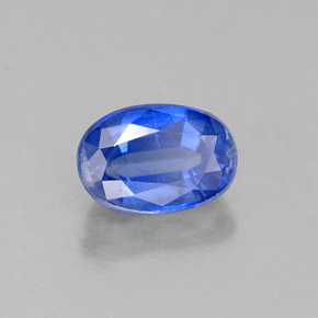 Cyanite bleue naturelle coupe ovale, 0,82 ct, VS-SI