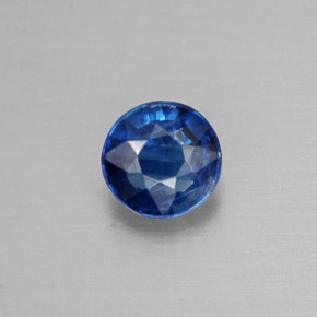Cyanite bleue naturelle coupe roude, 0,46 ct, VS-SI