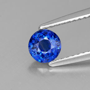Cyanite bleue naturelle coupe roude, 0,67 ct, VS-SI