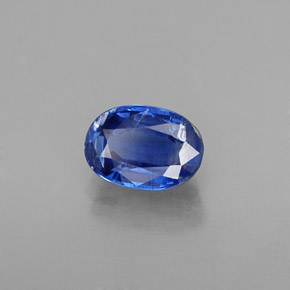 Cyanite bleue naturelle coupe ovale, 0,72 ct, VS-SI