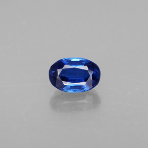 Cyanite bleue naturelle coupe ovale, 0,68 ct, VS-SI