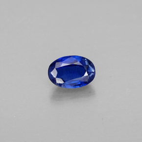 Cyanite bleue naturelle coupe ovale, 0,68 ct, VS