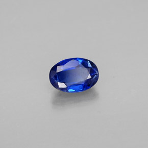 Cyanite bleue naturelle coupe ovale, 0,68 ct, VS