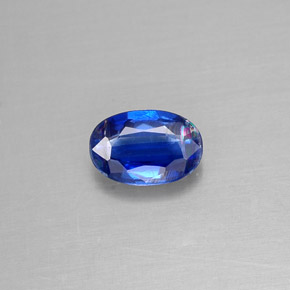Cyanite bleue naturelle coupe ovale, 0,58 ct, VS-SI