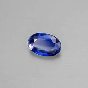 Cyanite bleue naturelle coupe ovale, 0,58 ct, VS-SI