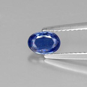 Cyanite bleue naturelle coupe ovale, 0,61 ct, SI