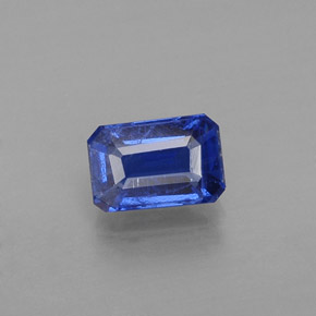Cyanite bleue naturelle taille émeraude, 0,82 ct, VS-SI