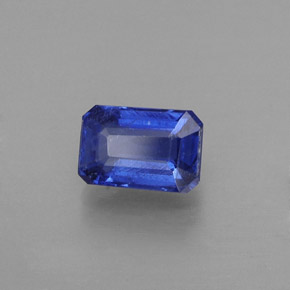 Cyanite bleue naturelle taille émeraude, 0,82 ct, VS-SI