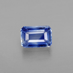 Cyanite bleue naturelle taille émeraude, 0,96 ct, VS