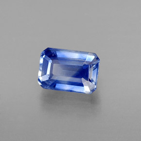 Cyanite bleue naturelle taille émeraude, 0,96 ct, VS