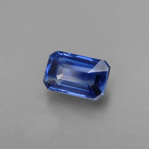 Disthène Bleu naturelle Taille émeraude, 0.65 ct, VS