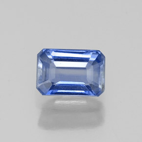Disthène Bleu naturelle Taille émeraude, 0.87 ct, VS-SI