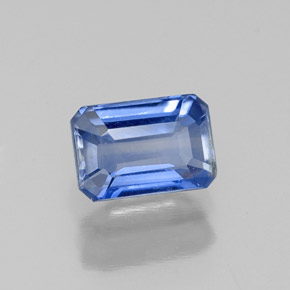 Disthène Bleu naturelle Taille émeraude, 0.87 ct, VS-SI