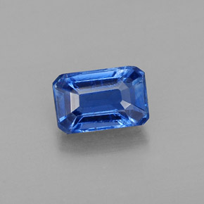 Disthène Bleu naturelle Taille émeraude, 0.80 ct, VS