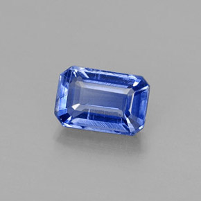 Disthène Bleu naturelle Taille émeraude, 0.83 ct, VS-SI