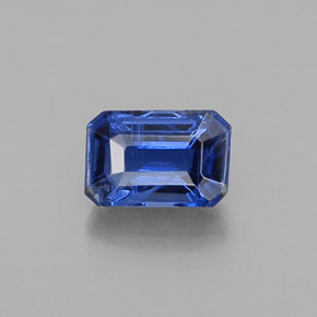 Cyanite bleue naturelle taille émeraude, 0,88 ct, VS-SI
