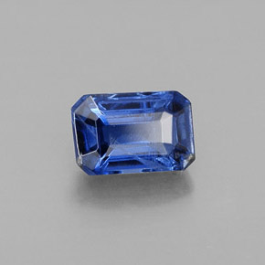 Cyanite bleue naturelle taille émeraude, 0,88 ct, VS-SI