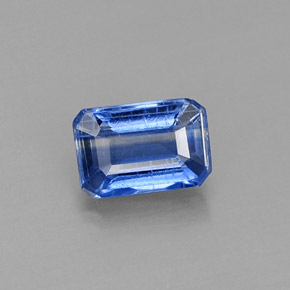 Disthène Bleu naturelle Taille émeraude, 0.75 ct, SI