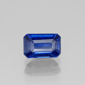 Cyanite bleue naturelle taille émeraude, 0,86 ct, VS-SI