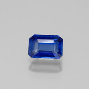 Cyanite bleue naturelle taille émeraude, 0,72 ct, VS-SI