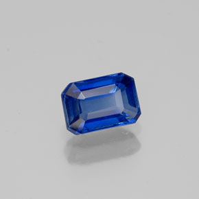 Cyanite bleue naturelle taille émeraude, 0,72 ct, VS-SI