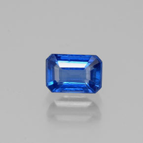 Cyanite bleue naturelle taille émeraude, 0,75 ct, VS-SI
