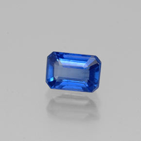 Cyanite bleue naturelle taille émeraude, 0,75 ct, VS-SI
