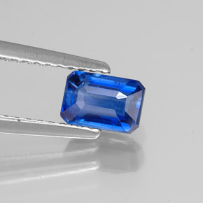Disthène Bleu naturelle Taille émeraude, 0.85 ct, VS-SI