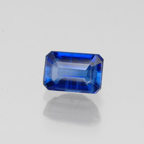 Cyanite bleue naturelle taille émeraude, 0,90 ct, VS-SI