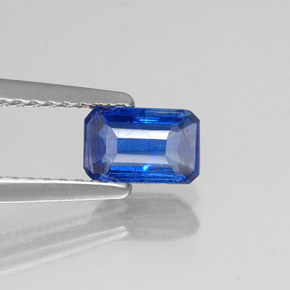 Cyanite bleue naturelle taille émeraude, 0,72 ct, VS-SI