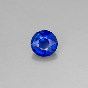 Cyanite bleue naturelle coupe roude, 0,63 ct, VS