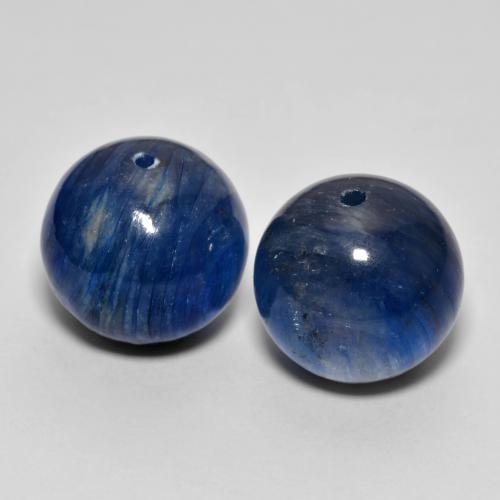 Achetez naturel 30.19ct Bleu foncé Disthène gems, Sphère / Boule, En provenance Népal chez GemSelect. En stock, livraison internationale!