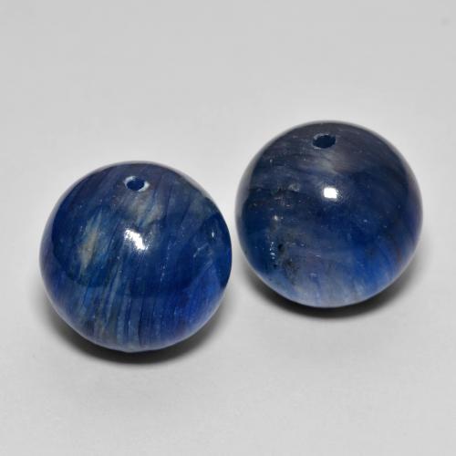Achetez naturel 30.19ct Bleu foncé Disthène gems, Sphère / Boule, En provenance Népal chez GemSelect. En stock, livraison internationale!