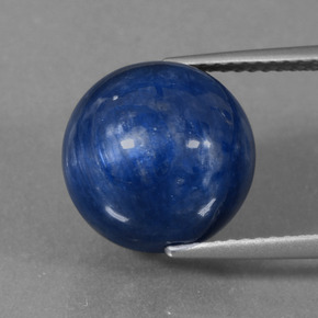Cyanite bleue naturelle sphère / boule, 15,15 ct, opaque