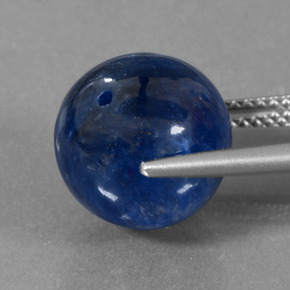 Cyanite bleue naturelle sphère / boule, 15,15 ct, opaque