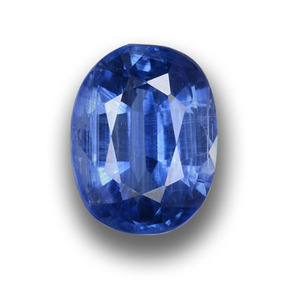 Cyanite bleue naturelle coupe ovale, 1,37 ct, VS-SI