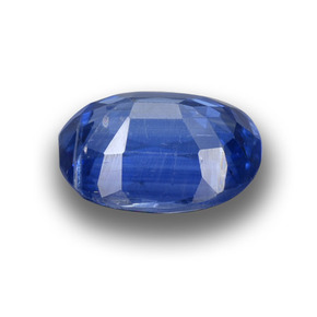 Cyanite bleue naturelle coupe ovale, 1,37 ct, VS-SI