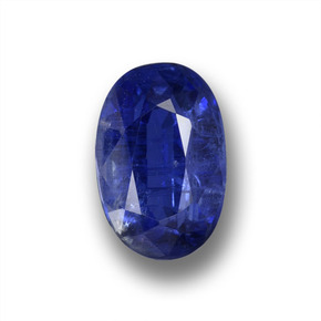 Cyanite bleue naturelle coupe ovale, 1,11 ct, VS-SI