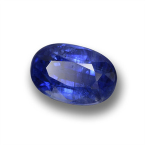Cyanite bleue naturelle coupe ovale, 1,11 ct, VS-SI