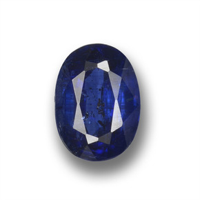 Disthène Bleu foncé naturelle Coupe ovale, 1.08 ct, VS-SI