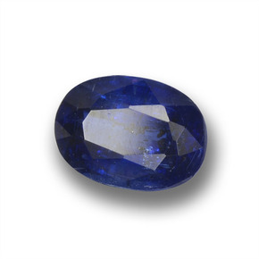 Disthène Bleu foncé naturelle Coupe ovale, 1.08 ct, VS-SI