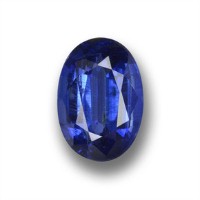 Cyanite bleue naturelle coupe ovale, 1,09 ct, VS-SI