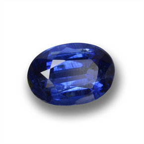Cyanite bleue naturelle coupe ovale, 1,09 ct, VS-SI