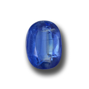 Cyanite bleue naturelle coupe ovale, 1,53 ct, VS-SI