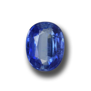 Cyanite bleue naturelle coupe ovale, 1,39 ct, VS-SI