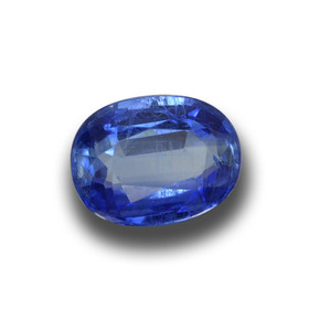 Cyanite bleue naturelle coupe ovale, 1,39 ct, VS-SI