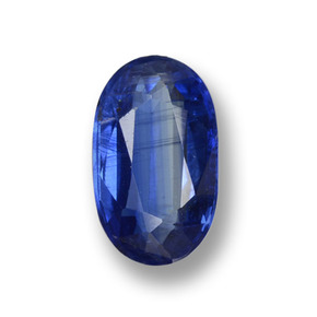 Cyanite bleue naturelle coupe ovale, 1,61 ct, VS-SI
