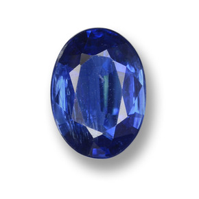 Cyanite bleue naturelle coupe ovale, 1,68 ct, VS-SI