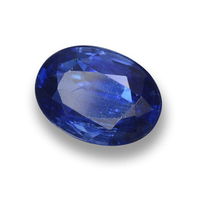 Cyanite bleue naturelle coupe ovale, 1,68 ct, VS-SI