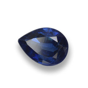 Disthène Bleu foncé naturelle En forme de poire, 1.39 ct, VS-SI